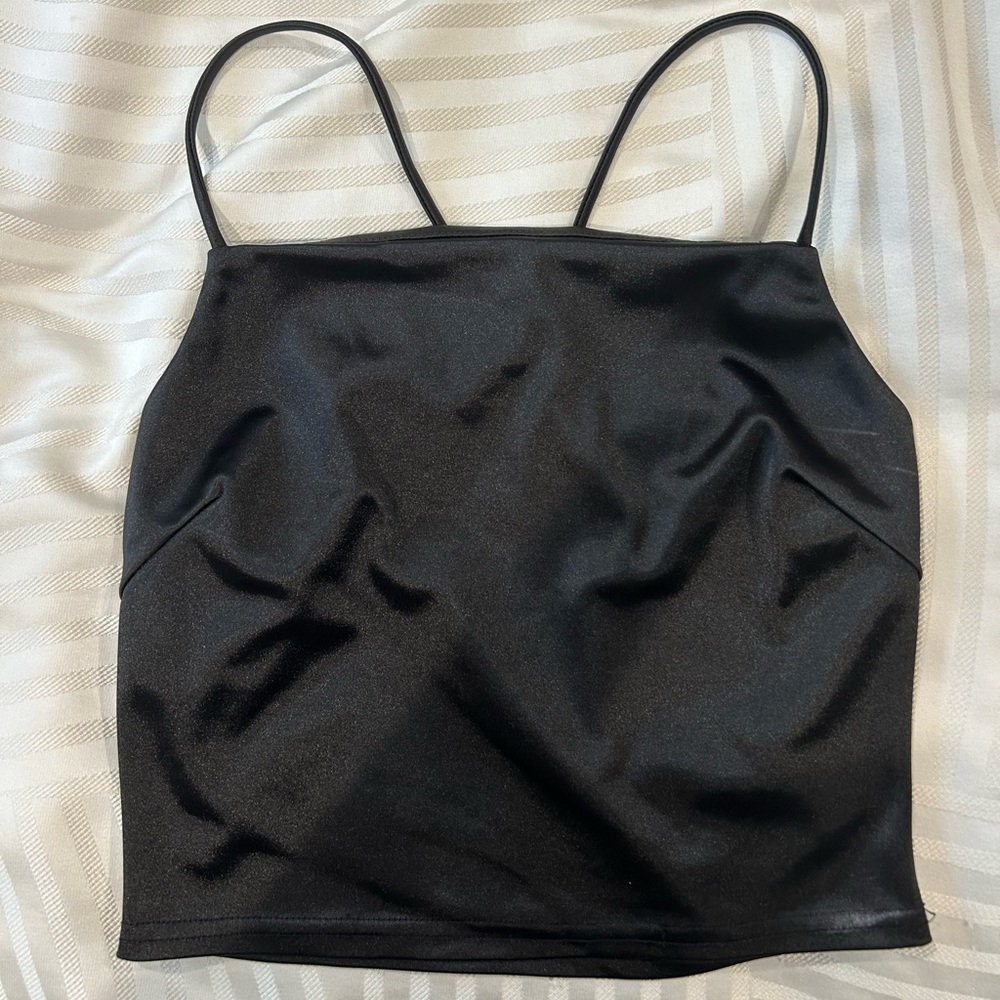 Better Be | Elegant Black Fitted Crop Camisole